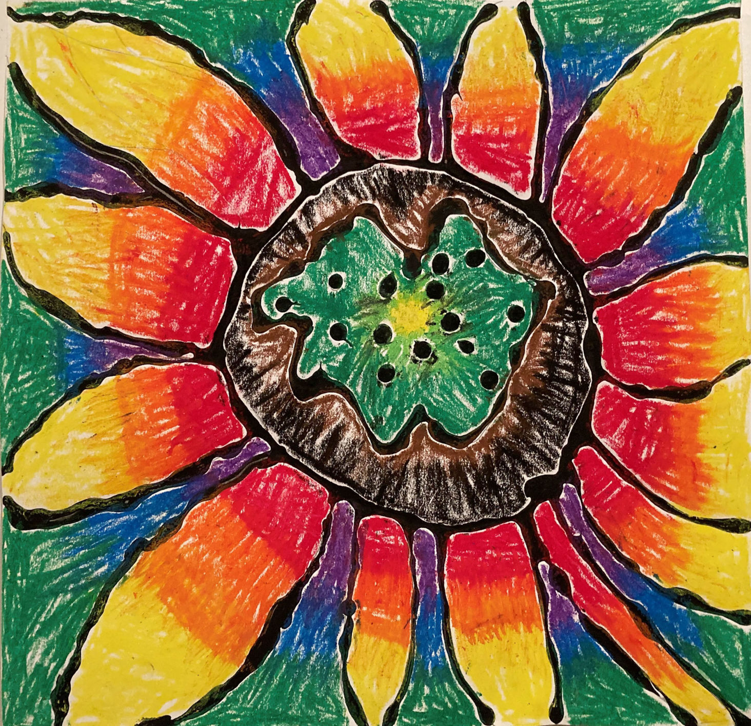 Rainbow flower